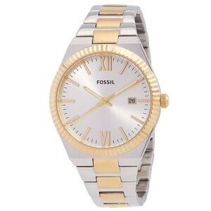NWT Authentic Fossil Scarlette Quartz Silver Dial Women's Watch
